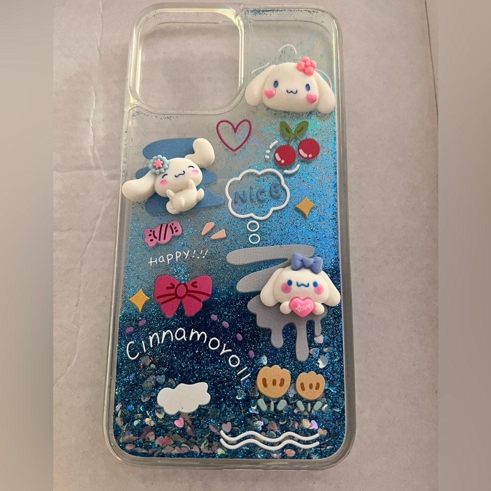 BRAND NEW GLITTER CINNAMON ROLL IPHONE 13 PEO MAX CASE